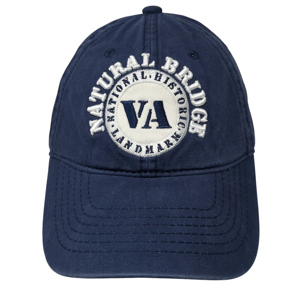 Natural Bridge VA Slideback Hat Solid Blue One Size Embroidered Jhats